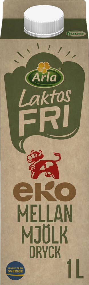 Mellanmjölk Laktosfri 1,5% EKO/KRAV