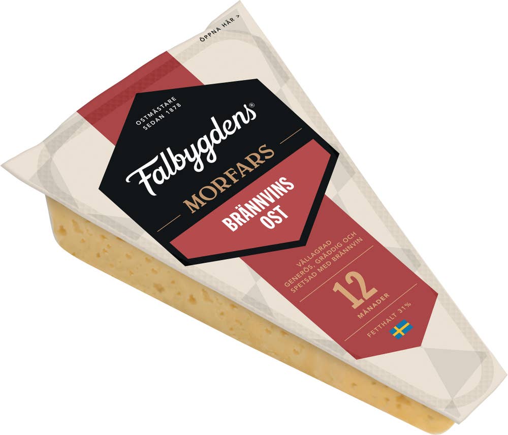 Falbygdens® Morfars Brännvinsost 31% 12M ca 530g Falbygdens