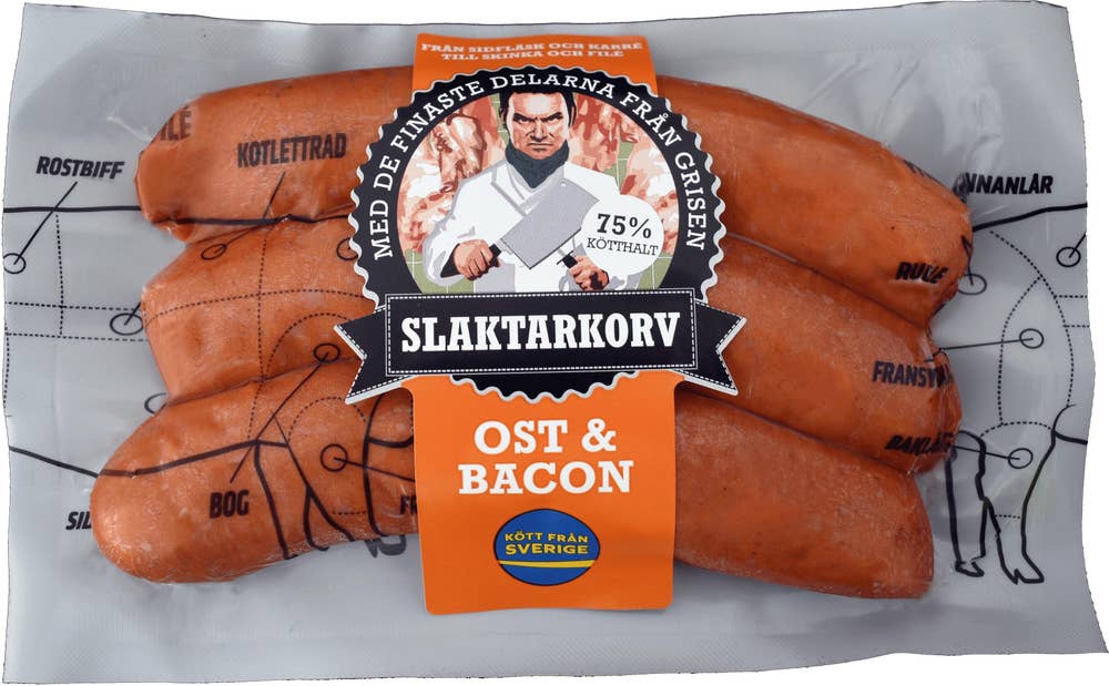 Slaktarkorv Filékorv Ost & Bacon