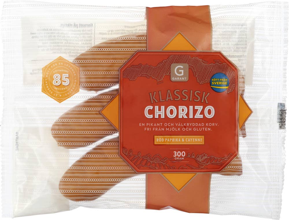 Garant Chorizo Kötthalt 85% 3-p