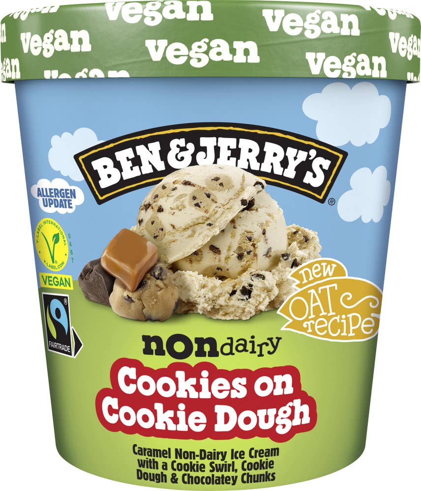 Glass Non-Dairy Cookies on Cookie Dough Vegan