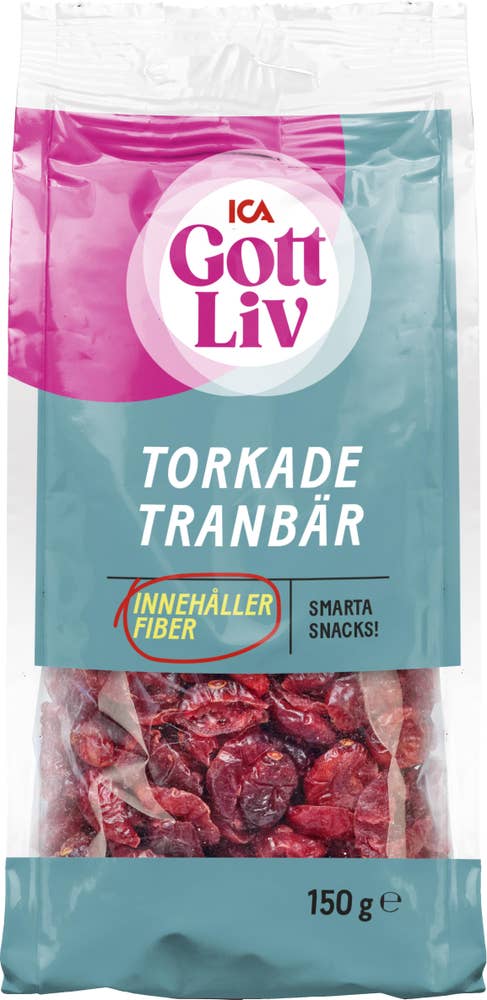 Ej sorterad Torkade Tranbär Ica Gott Liv