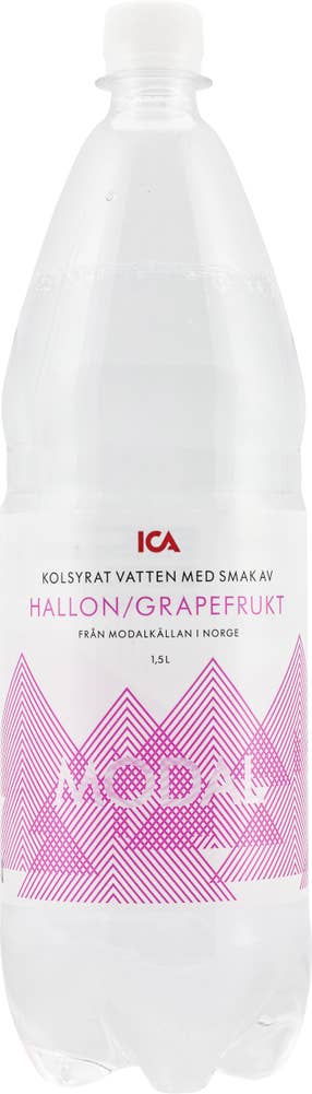 Ej sorterad Vatten Hallon/Grap 1,5L Ica
