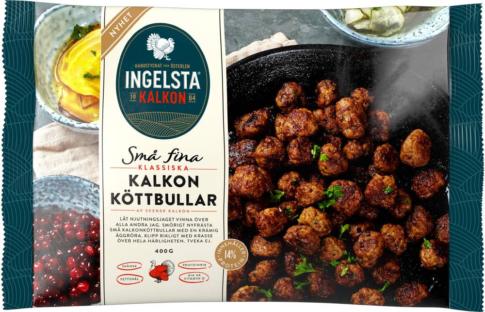 Ingelsta Kalkon Små Kalkonköttbullar Frysta