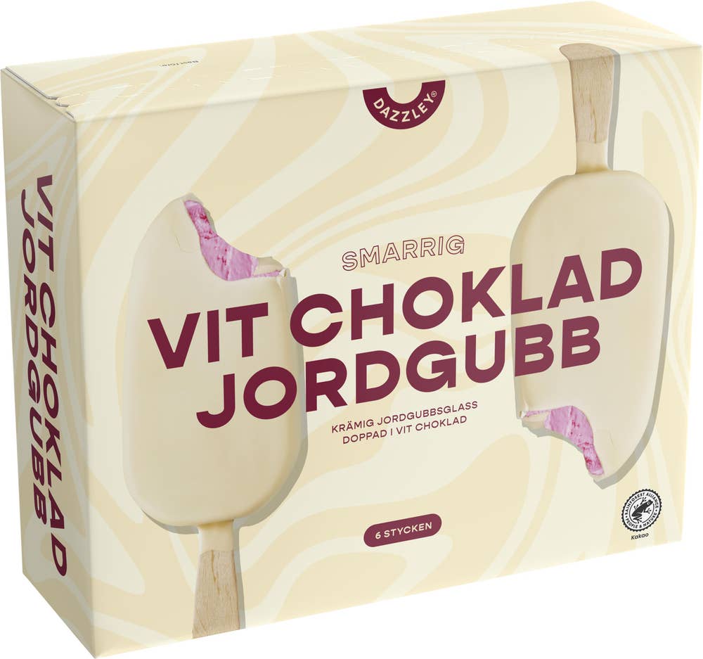 Dazzley Vit Choklad Jordgubb