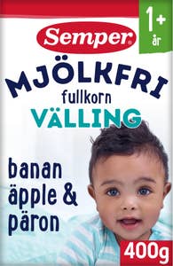 Semper Fullkornsvälling Mjölkfri Banan, Äpple & Päron +12M