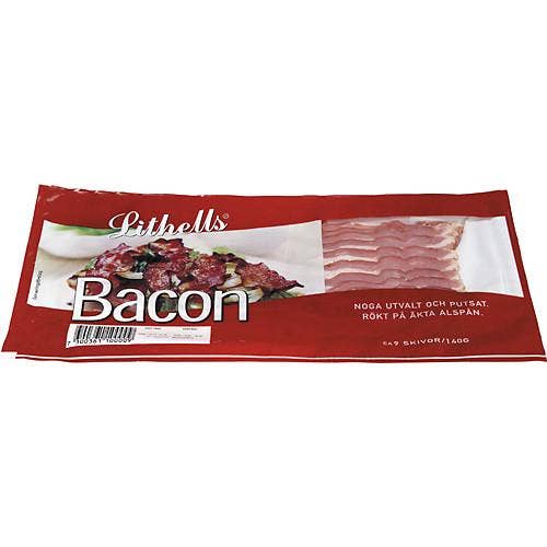 Ej sorterad Bacon skivat Lithells