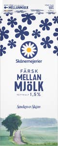 Skånemejerier Färsk Mellanmjölk 1,5%