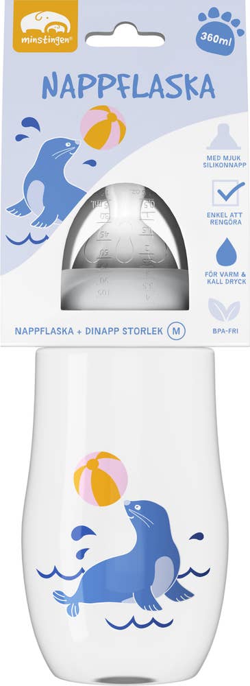 Minstingen Nappflaska Säl 360ml
