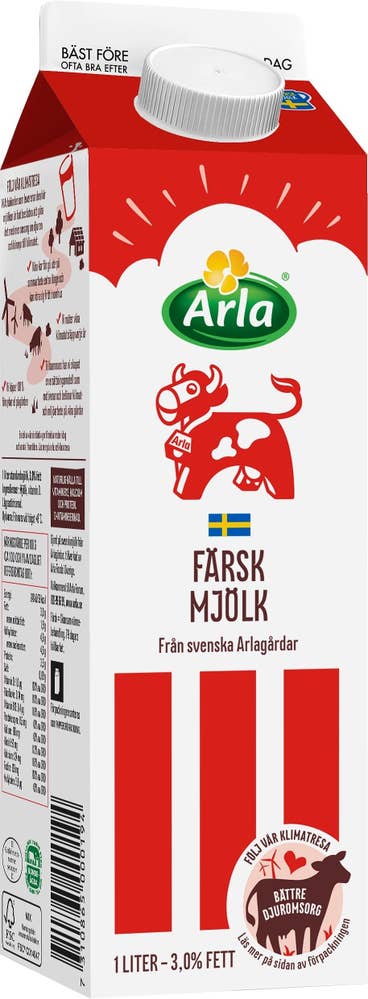 Arla Ko® Färsk Standardmjölk 3%