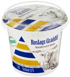 Roslagsmjölk Roslags Gräddfil 12% EKO/KRAV