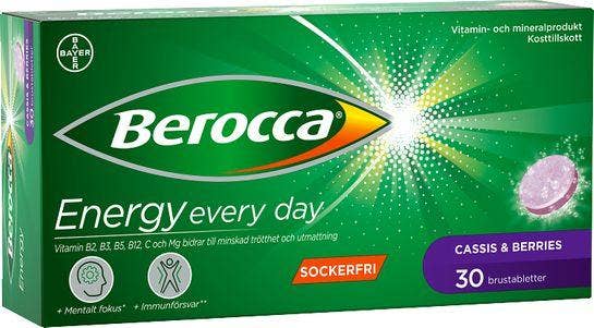 Berocca Energy Cassis & Berries Kosttillskott, Brustabletter, 30 st