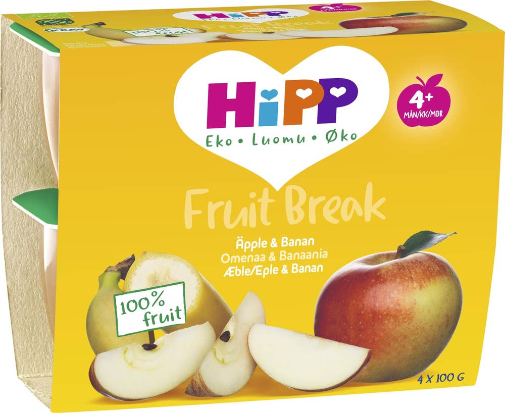 Ej sorterad Fruit Break Äpple Banan 4M 4x Hipp