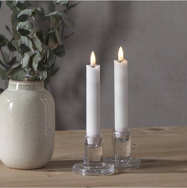 Star Trading Antikljus Vita Korta LED Flamme