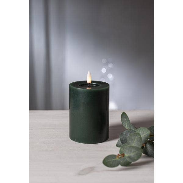 Star Trading Blockljus LED Flamme Flow Grön 12,5cm