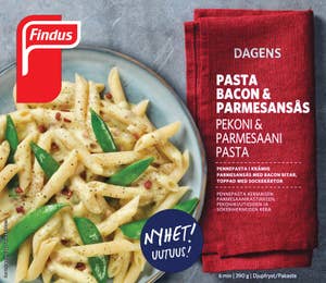 Findus Dagens Pasta Bacon & Parmesansås Fryst