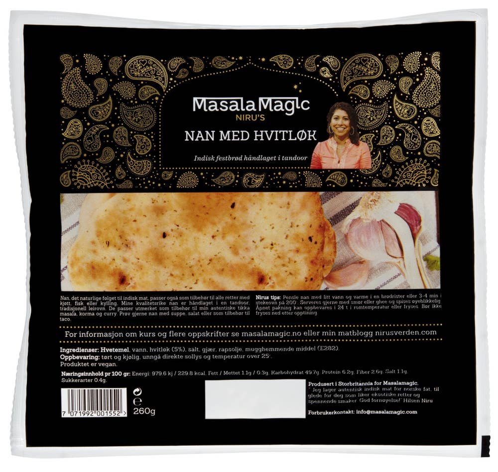 MASALAMAGIC Nirus Naan Vitlök