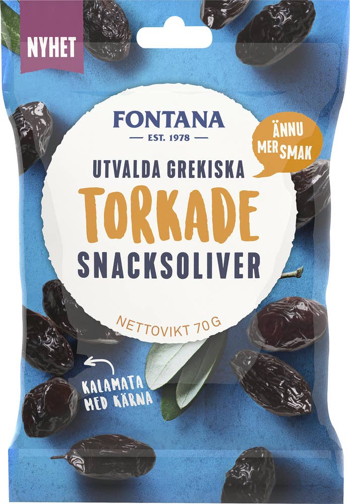 Snacksoliver Torkade Kalamata