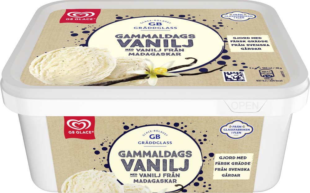 GB Gräddglass Glass Gammaldags Vanilj