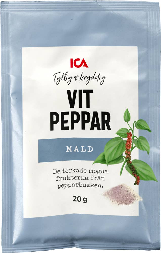 Ej sorterad Vitpeppar mald Ica