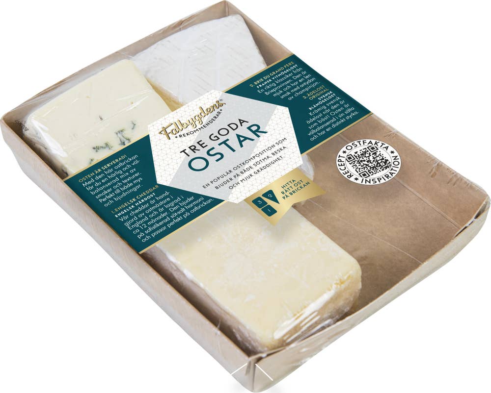Falbygdens® Rekommenderar Ostbricka Tre Goda Ostar