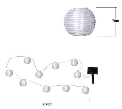 Star Trading Solcellsslinga Festival Vit