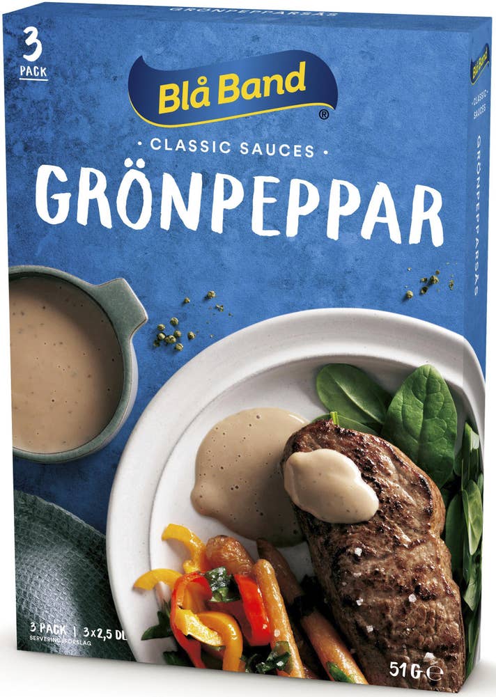Grönpepparsås 3-p