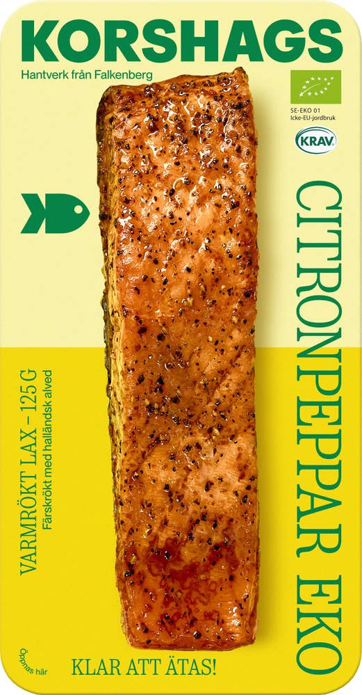 Korshags Varmrökt Lax Citronpeppar EKO/KRAV