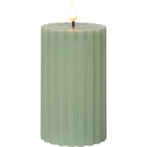 Star Trading Blockljus LED Flamme Stripe Grön 15cm