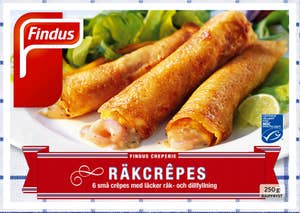 Findus Räkcrepes Frysta 6-p