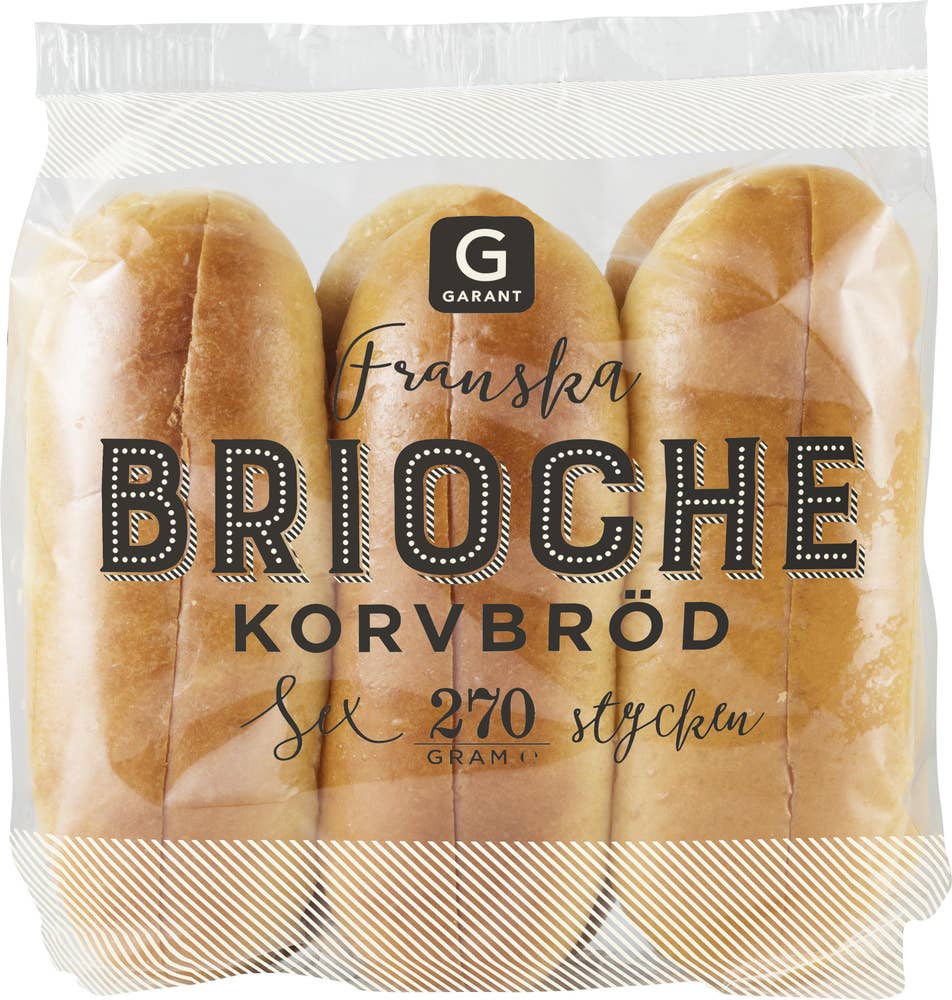 Brioche Korvbröd 6-p