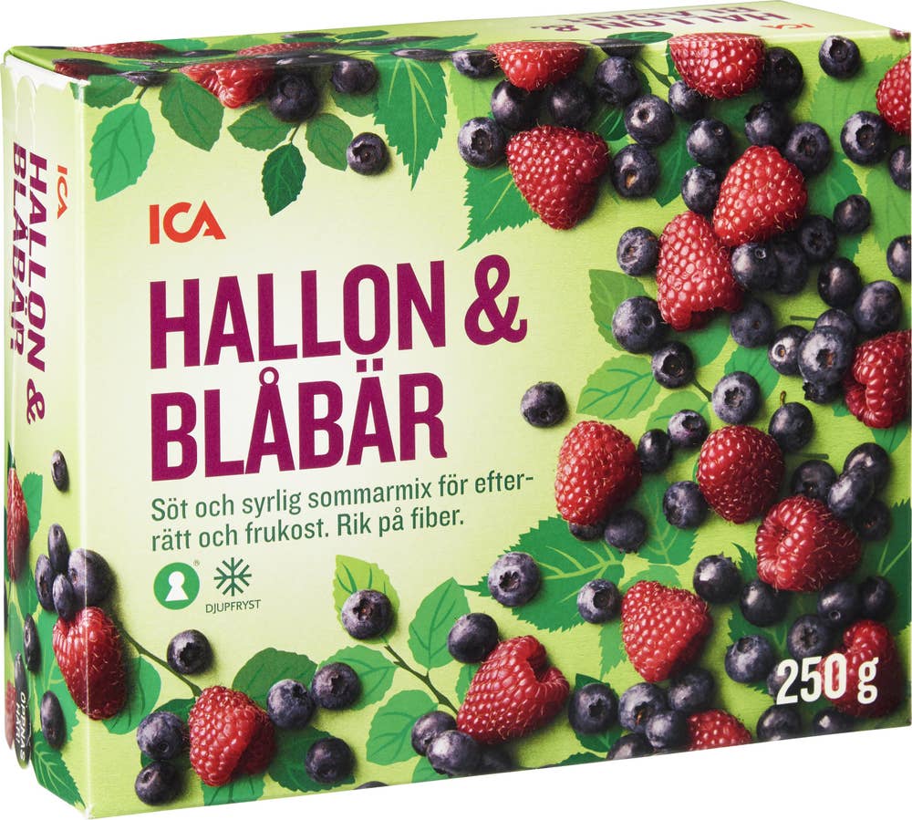 Ej sorterad Frysta Hallon/Blåbär Ica