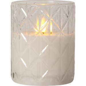 Star Trading Ljus LED Flamme Romb Transparent 10x12,5cm