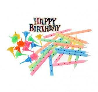 Party Pack Tårtljus med Skylt Glam of Sweden