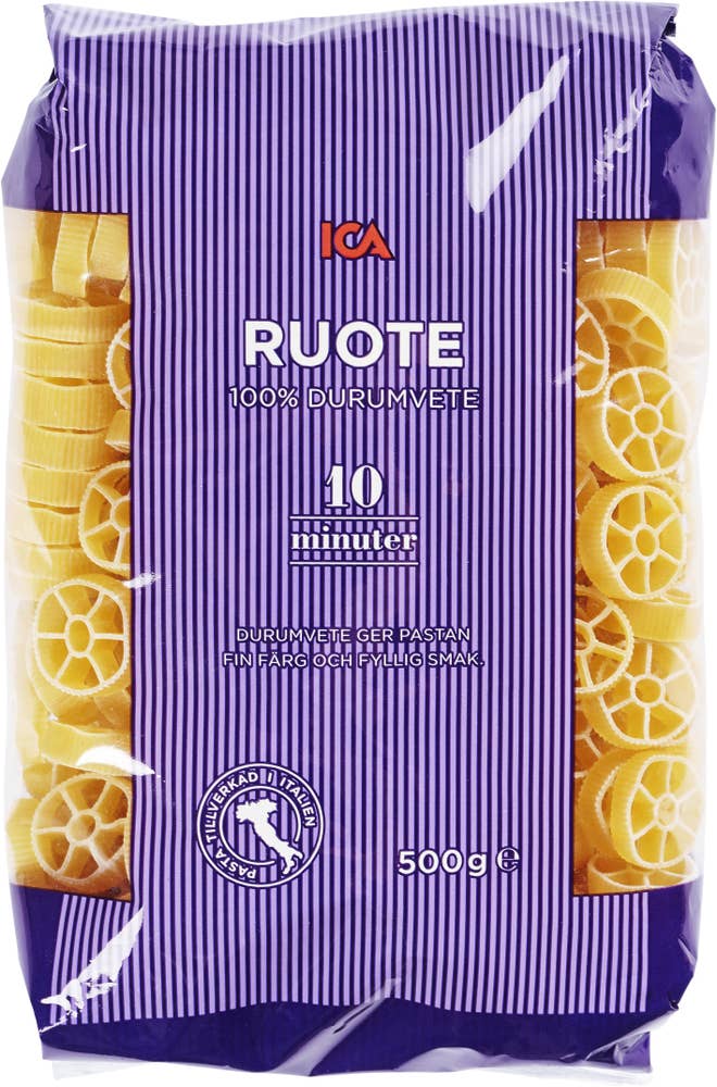 Ej sorterad Pasta Ruote Ica Italia