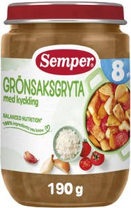 Semper Grönsaksgryta med Kyckling & Vitlök +8M