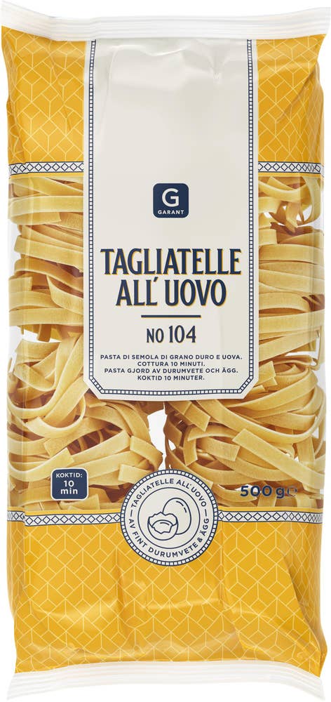 Pasta Tagliatelle Ägg