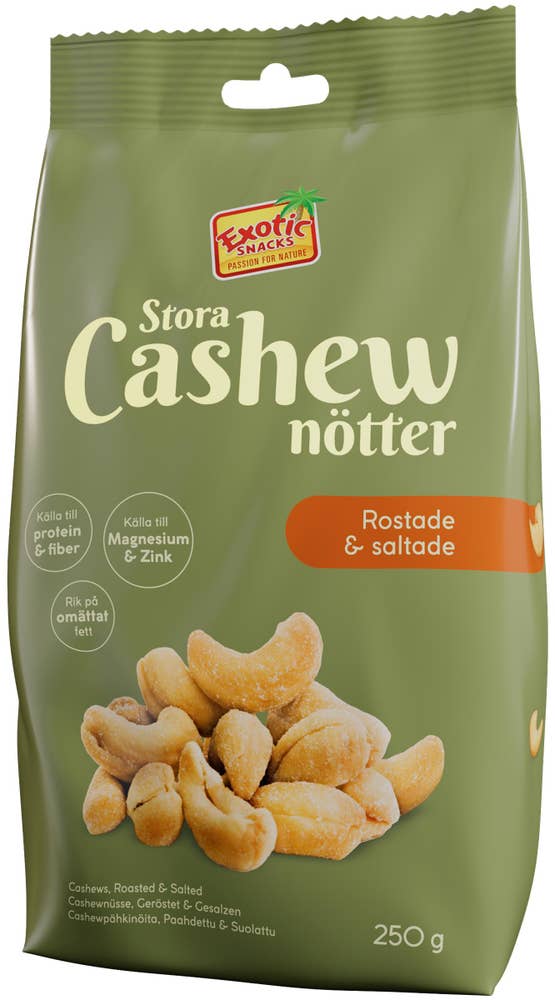 Exotic Snacks Cashewnötter Rostade & Saltade