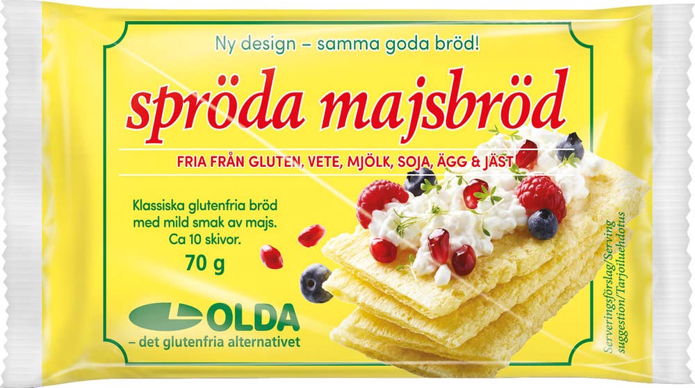 OLDA Majsbröd Spröda Glutenfri
