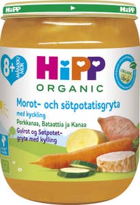 Hipp Morot- & Sötpotatisgryta med Kyckling 8M EKO