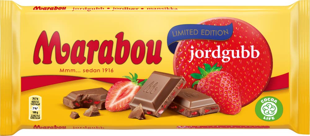 Marabou Chokladkaka Jordgubb Marabou