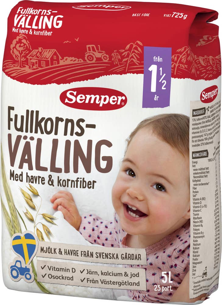 Semper Välling Naturell 18M 725g