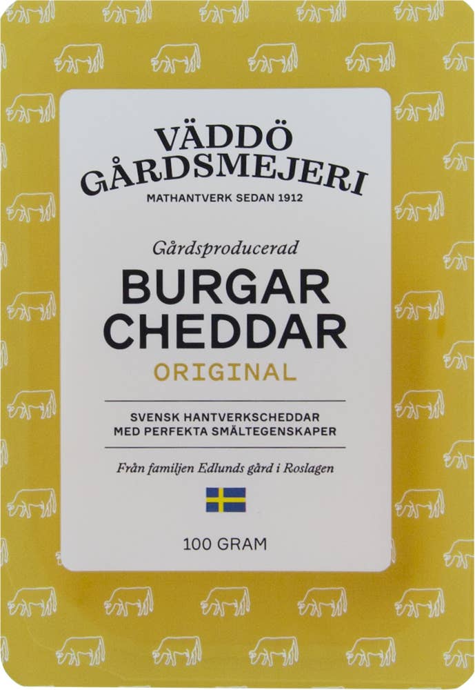 Väddö Gårdsmejeri Burgarcheddar Original