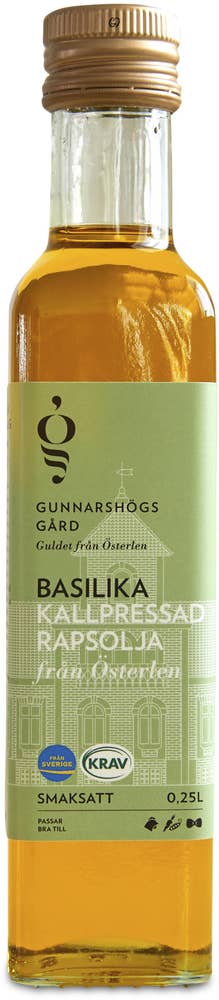 Gunnarshögs Gård Rapsolja Basilika KRAV 250ml Gunnarshögs Gård