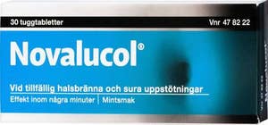 Novalucol Tuggtablett Kalciumkarbonat/Magnesiumhydroxid