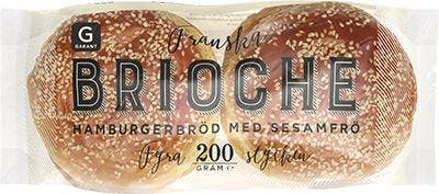 Garant Hamburgerbröd Brioche Sesam 4-p