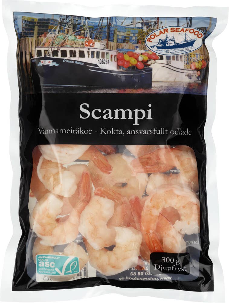 Polar Seafood Scampi Kokta Fryst ASC