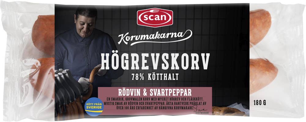 Scan Högrevskorv Rödvin & Svartpeppar 78%