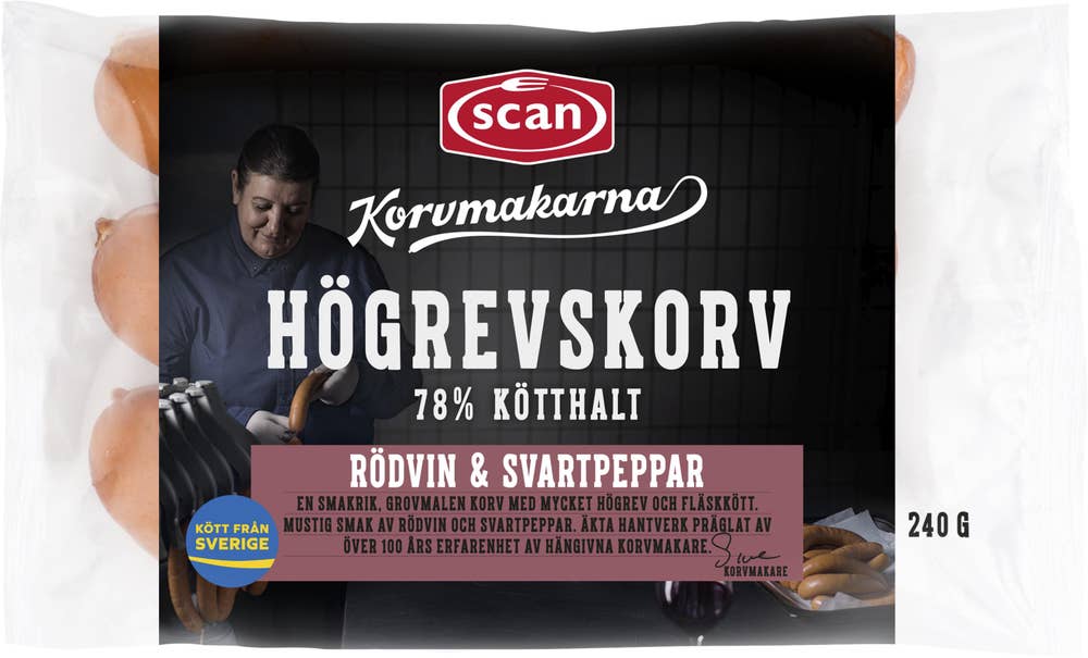 Scan Högrevskorv Rödvin & Svartpeppar