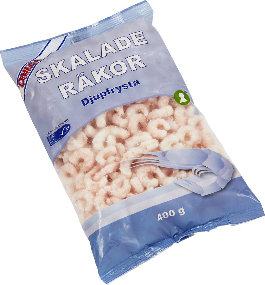 Omega Räkor Skalade MSC-Märkt Frysta Omega